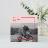 Muttertagsgeschenk für Rosa und Rotes Foto (Stehend Vorderseite)