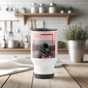 Muttertagsgeschenk für Rosa und Rotes Foto Reisebecher