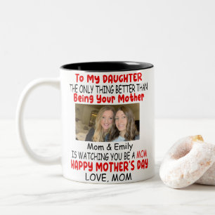 Muttertagsgeschenk für Tochter aus der Mama Zweifarbige Tasse