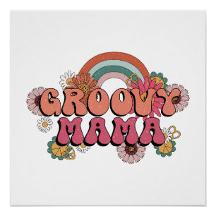 Muttertagsgeschenk Groovy Mama Poster