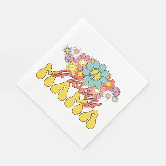 Muttertagsgeschenk | Groovy Mama Serviette (Ecke)