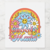 Muttertagsgeschenk | Groovy Mama Weinetikett (Einzelnes Label)