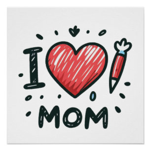 Muttertagsgeschenk I LIEBE MAMA Poster
