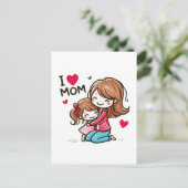 Muttertagsgeschenk | I LIEBE MAMA Postkarte (Stehend Vorderseite)