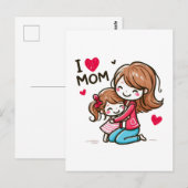 Muttertagsgeschenk | I LIEBE MAMA Postkarte (Vorne/Hinten)