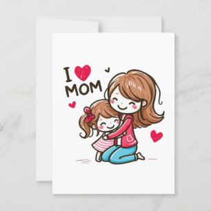 Muttertagsgeschenk I LIEBE MAMA Postkarte