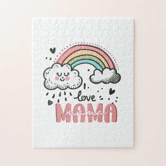 Muttertagsgeschenk | I Liebe Mama Puzzle (Vertikal)