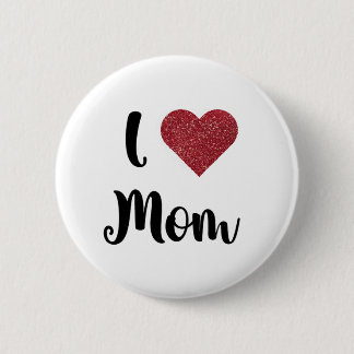 Muttertagsgeschenk Ich liebe Mama Herzexplosion  Button