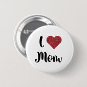 Muttertagsgeschenk Ich liebe Mama Herzexplosion Button (Vorne & Hinten)