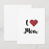 Muttertagsgeschenk Ich liebe Mama Herzexplosion Dankeskarte (Vorne/Hinten)