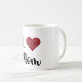 Muttertagsgeschenk Ich liebe Mama Herzexplosion Kaffeetasse (VorderseiteRechts)