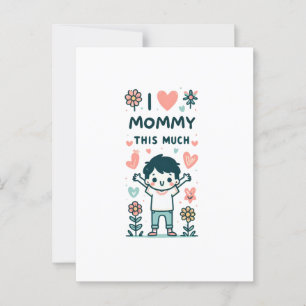 Muttertagsgeschenk Ich Liebe Mami so viel Postkarte