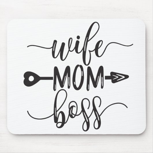 Muttertagsgeschenk Ideen Ehefrau Mama Boss Mousepad (Vorne)