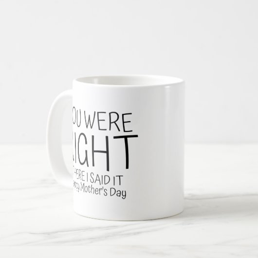 Muttertagsgeschenk Kaffeetasse (Vorderseite Links)