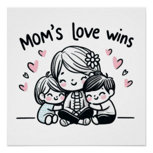 Muttertagsgeschenk Liebe der Mama gewinnt Poster