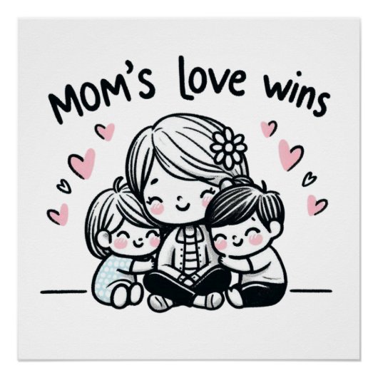 Muttertagsgeschenk | Liebe der Mama gewinnt Poster (Vorderseite)