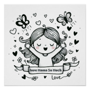 Muttertagsgeschenk   Liebe Mama so viel Poster