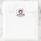 Muttertagsgeschenk | Made with Liebe Quadratischer Aufkleber (Tasche)