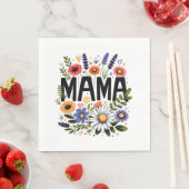 Muttertagsgeschenk | Mama Floral Serviette (Beispiel)