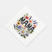 Muttertagsgeschenk | Mama Floral Serviette (Ecke)