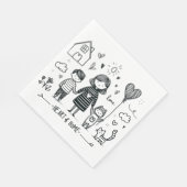 Muttertagsgeschenk | Mama Herz der Zuhause Serviette (Ecke)