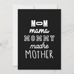 Muttertagsgeschenk Mama Mama Mommy Madre Mother Einladung