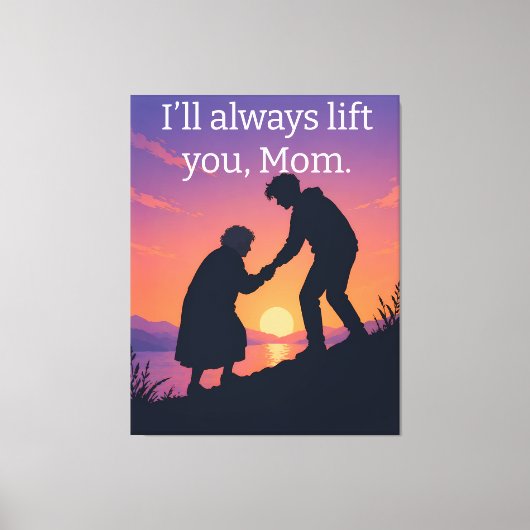 Muttertagsgeschenk Mama Zitat Leinwand Wandkunst (Vorderseite)