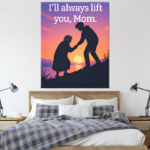 Muttertagsgeschenk Mama Zitat Leinwand Wandkunst (Insitu (Schlafzimmer))
