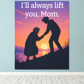 Muttertagsgeschenk Mama Zitat Leinwand Wandkunst (Insitu (Holzboden))