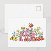 Muttertagsgeschenk | Müde wie eine Mutter Postkarte (Vorne/Hinten)