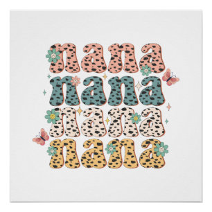 Muttertagsgeschenk Nana Blume Poster