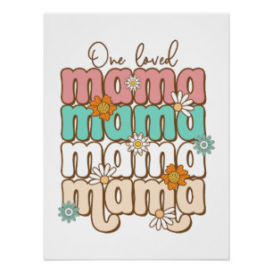 Muttertagsgeschenk One Love Mama Poster