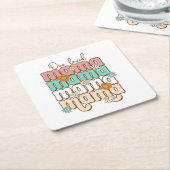 Muttertagsgeschenk | One Love Mama Rechteckiger Pappuntersetzer (angewinkelt)