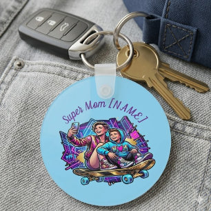 Muttertagsgeschenk Personalisiert Neon Mama Sohn K Schlüsselanhänger