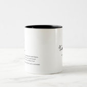 Muttertagsgeschenk Personalisierte Mama Definition Zweifarbige Tasse (Mittel)