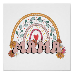 Muttertagsgeschenk Rainbow Mama Poster