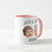 Muttertagsgeschenk Tasse, Personalisiertes Gesicht Tasse (VorderseiteRechts)