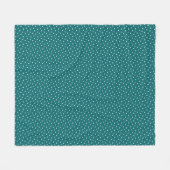 Muttertagsgeschenk | Tiny Daisies auf Aquamarin Fleecedecke (Vorderseite (Horizontal))
