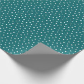Muttertagsgeschenk | Tiny Daisies auf Aquamarin Geschenkpapier (Ecke)