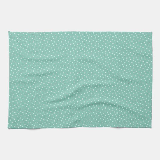 Muttertagsgeschenk | Tiny Daisies auf Mint Geschirrtuch (Horizontal)