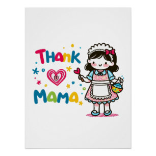 Muttertagsgeschenk Vielen Dank Mama Poster