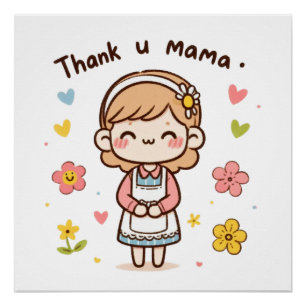 Muttertagsgeschenk Vielen Dank Mama Poster