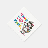 Muttertagsgeschenk | Vielen Dank Mama Serviette (Ecke)