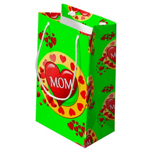 Muttertagsgeschenktasche Kleine Geschenktüte (Rückseite Schrägansicht)