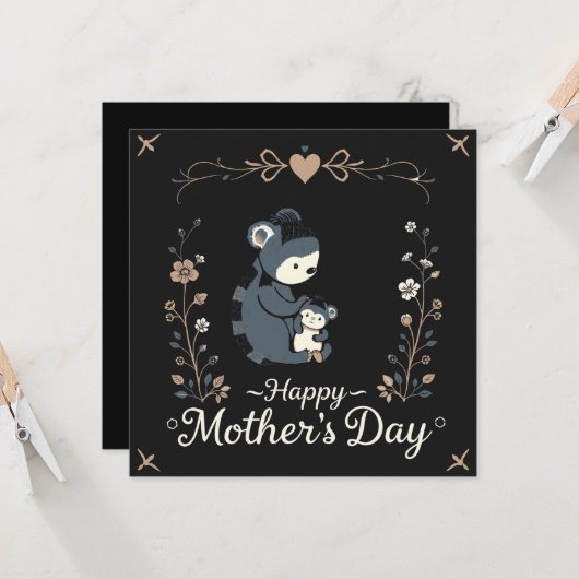 Muttertagsgrüße Karte (Vorderseite/Rückseite Beispiel)