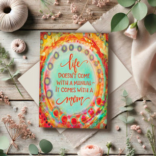 Muttertagshandbuch Niedlich Funny Hübsch kühl Karte