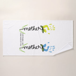 Muttertagshandprint Personalisiert Badhandtuch Set