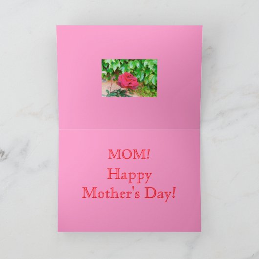 Muttertagsherz Rose Karte (Innenseite)