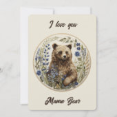 Muttertagshugs: Liebe eines Mama-Bären Dankeskarte (Vorderseite)