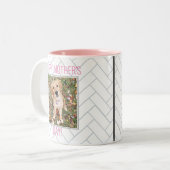 Muttertagshund Zweifarbige Tasse (Vorderseite Links)